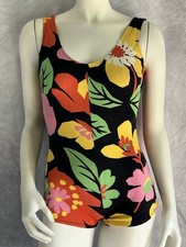 Vintage 1950's Surf Togs Swimsuit Bathing Suit Cotton Tropical Print Size XS/S