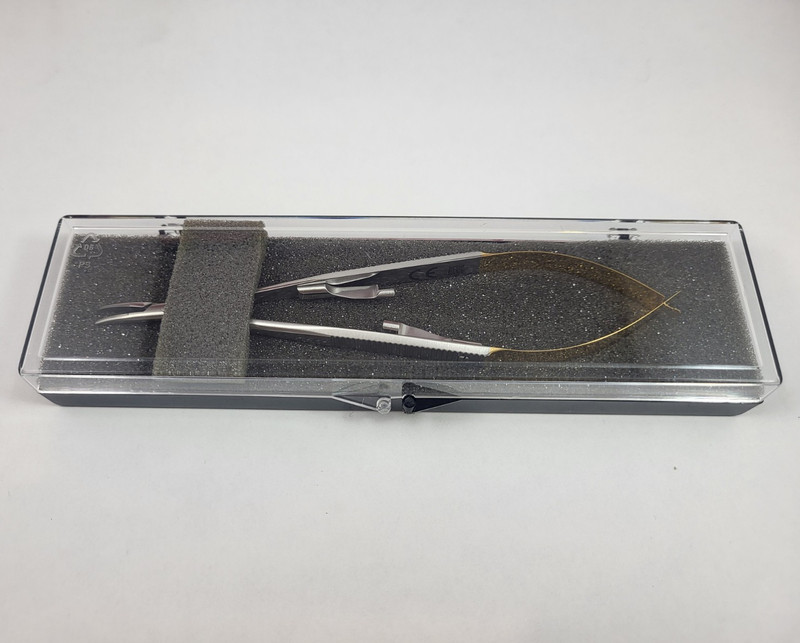 Hu-Friedy NH5021M Needle Holder  Micro Castroviejo Curved - 14 cm