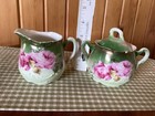 Antique Wheelock Co. California Rose Pattern Germany Porcelain Sugar and Creamer — photo 1
