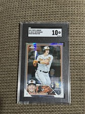 Topps 2023 Chrome Adley Rutschman #1 Prism Refractor Rookie SGC Orioles