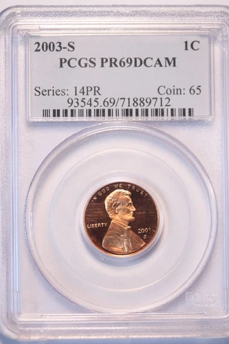 2003 S Lincoln Cent, Gem Proof, PGS PR69RD DCAM, Gorgeous Modern Lincoln Cent!