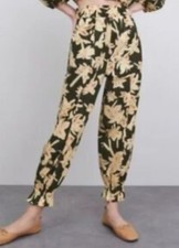 BNWT Zara Floral Pants Printed Trousers Women's Size M