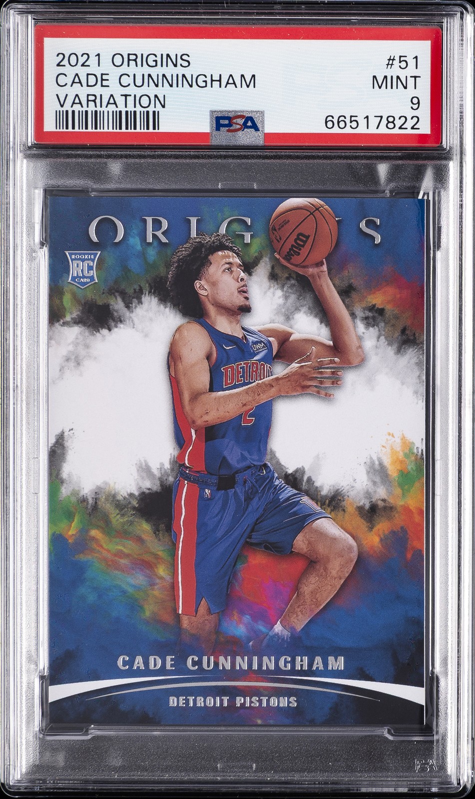 2021 PANINI ORIGINS VARIATION #51 CADE CUNNINGHAM ROOKIE RC PSA 9