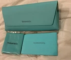 Tiffany Blue Eyeglass / Sunglass Case with Authenticity Card Cleaning Cloth NEW
