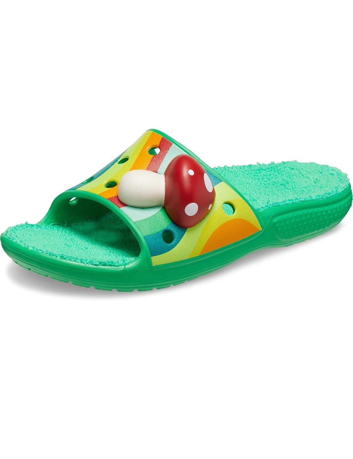 Crocs Classic Slide Sandals, Grass Green, Numeric_5 US Unisex Big Kid