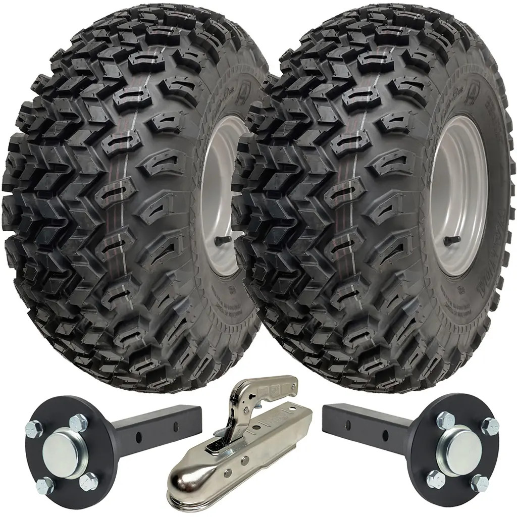 22x11.00-8 Utility ATV Quad Trailer Kit, P334 Wheels Axles & Hitch Capacity 900k