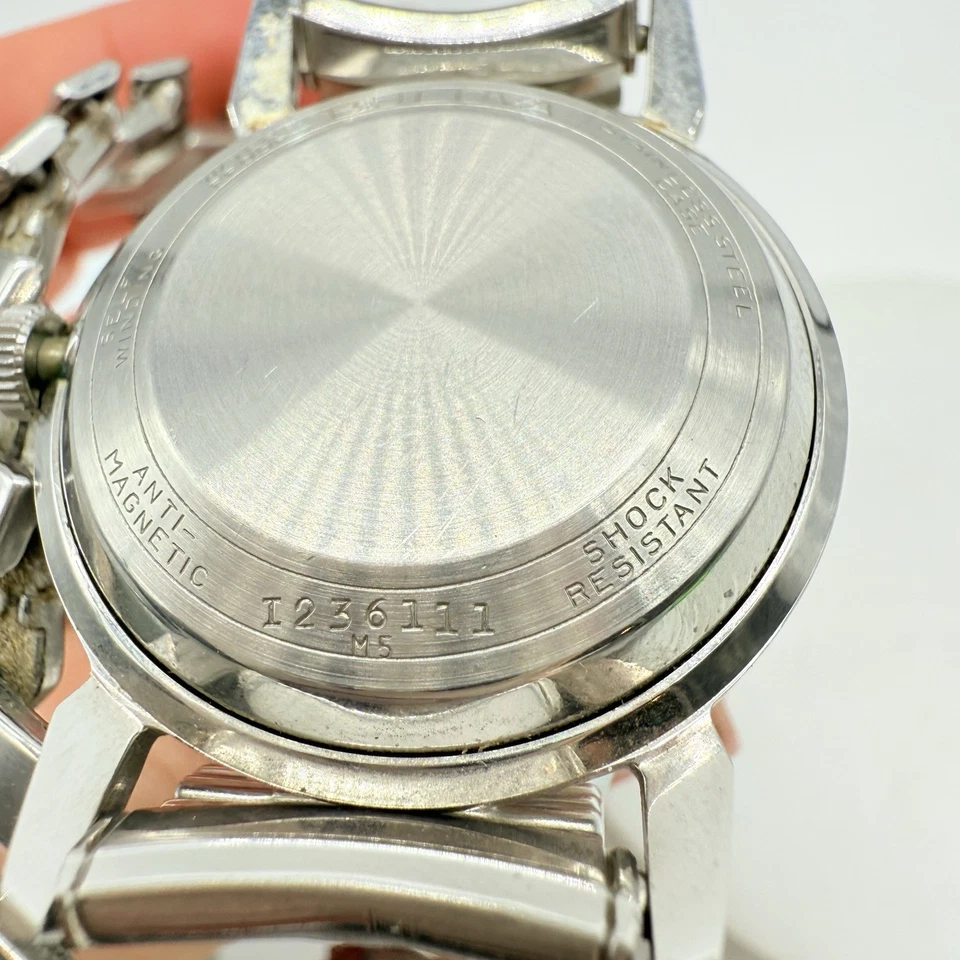 Reloj Hombre SUIZO Vintage 1965 Cuerda Automática Bulova Jet Clipper M5 Funciona Mantiene el Tiempo Foto 4 de 4