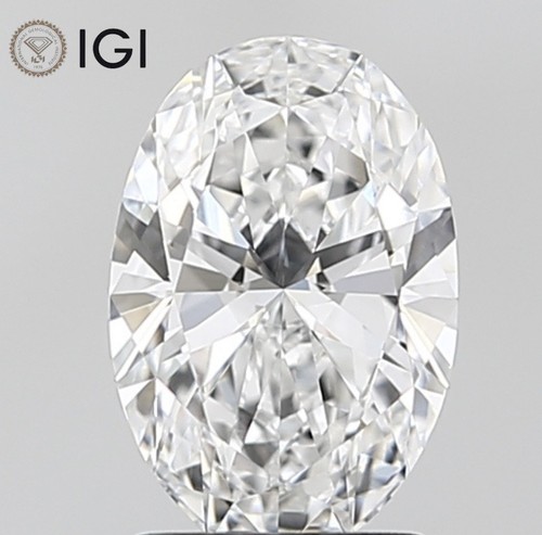 IGI Certified Lab Grown CVD Diamond OVAL Cut 1.51 Ct F Color VS1 Clarity Stone