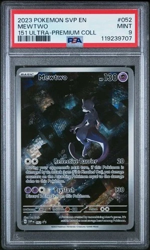 2023 POKEMON SVP EN-SV BLACK STAR PROMO #052 MEWTWO 151 ULTRA-PREMIUM COLL PSA 9
