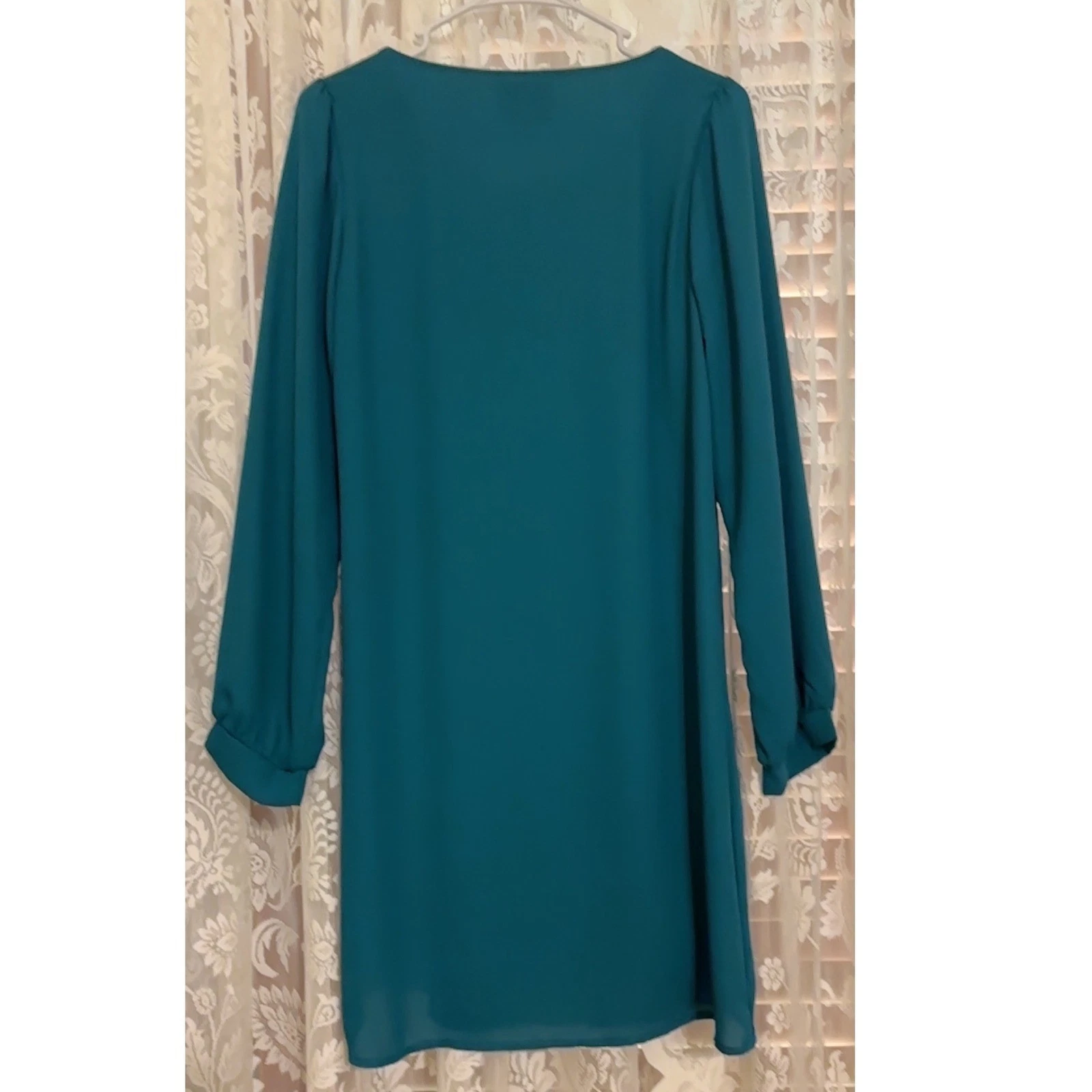 VETEMENTS Abbigliamento ambito boutique abito teal pizzo manica lunga casual mini large us intime ottimeioni