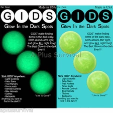 UV Glo Glow in the Dark Sticker Stick Sticky Spots Night Light Nite Lite 3 Pack 