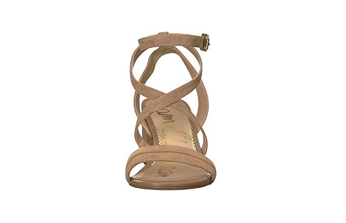 Sam Edelman Sammy 高跟鞋凉鞋,骆驼麂皮绒,8.5 M — 第 3/4 张图片