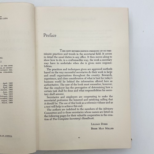 Complete Secretary's Handbook Lillian Doris Besse Miller Hardcover Book 1966 - Picture 10 of 23