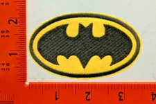 Batman Logo Patch Embroidered Iron-On Sew-On Superhero Emblem Badge