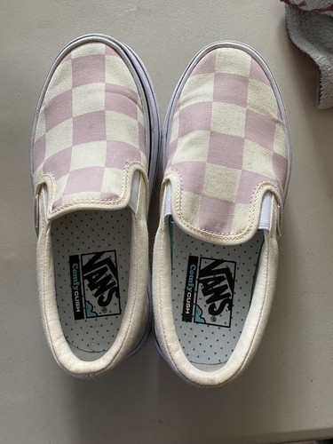 pink platform checkered vans