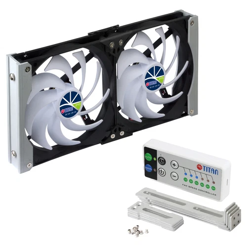 Titan TTC-SC20(B)+ Titan TTC-SC20(B)+ Kühlschrank-Doppellüfter 120x25mm IP55, Ti