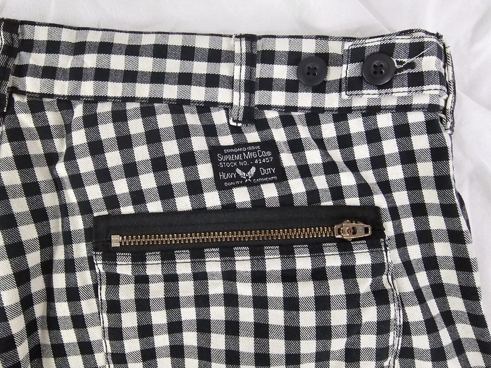 SUPREME GINGHAM FLIGHT PANT BLACK | eBay