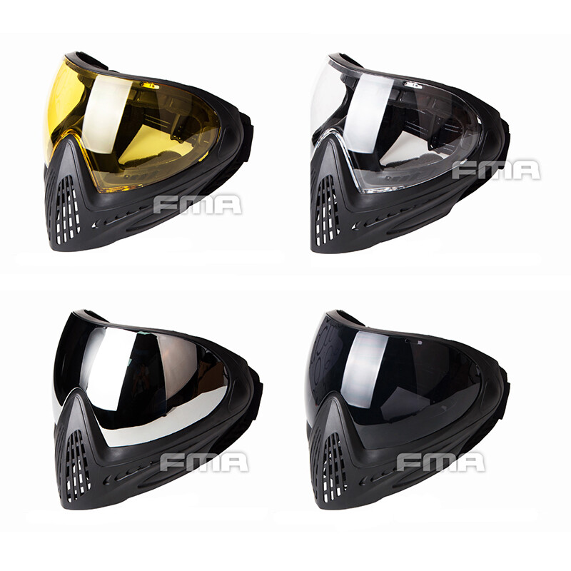 Airsoft Full Face Mask with Plastic Lens in Black Airsoft Full Face Mask with Plastic Lens in Black