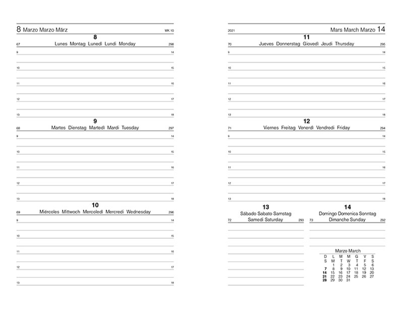 Ricambio Agenda 9,5x17cm 7g Oo Mood Spirale | Intempo