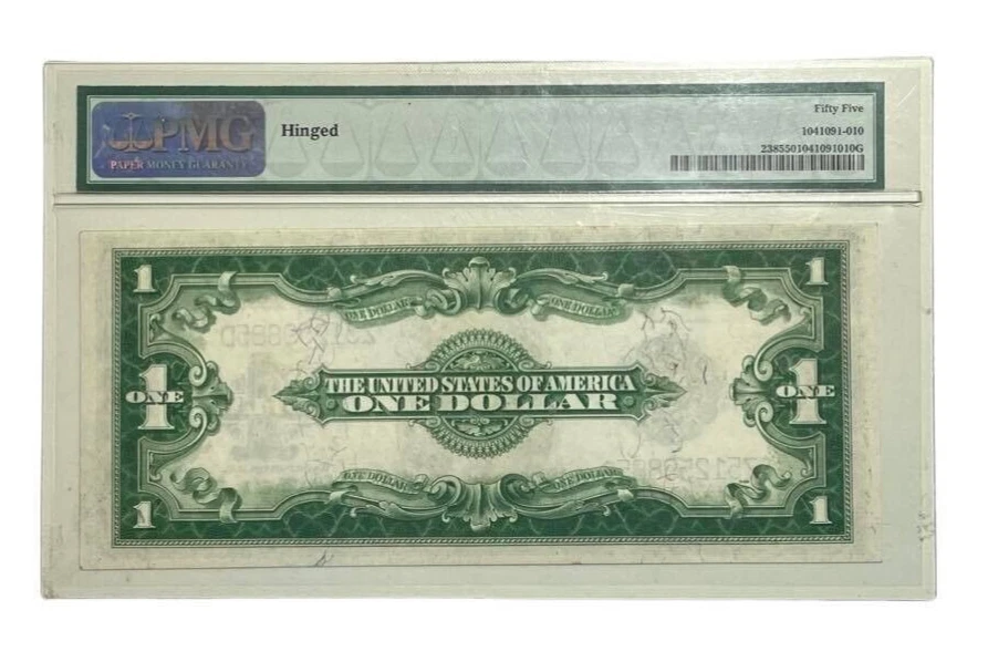 1923 $1 DOLLAR BILL SILVER CERTIFICATE LARGE NOTE WOODS/WHITE Fr 238 PMG 55 - Image 3 of 3