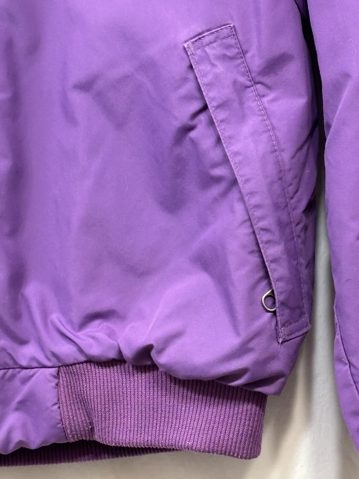 Patagonia Purple 1990s Vintage Windbreaker Fleece Lined Zip Snow Jacket Kids 14 - Image 4 of 4