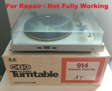 For Repair Bic 914 Automatic Single Play Via Series Record Turntable Vtg 1970's