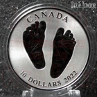 Born in 2022 Welcome to the World - Baby Feet - $10 Pure Silver Coin in Gift Box