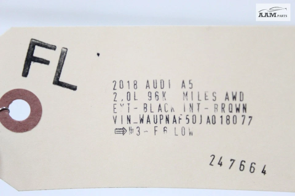 2018-2024 AUDI A5 QUATTRO FRONT LEFT DOOR WINDOW CORNER INNER SEAL CAP OEM - Image 4 of 4