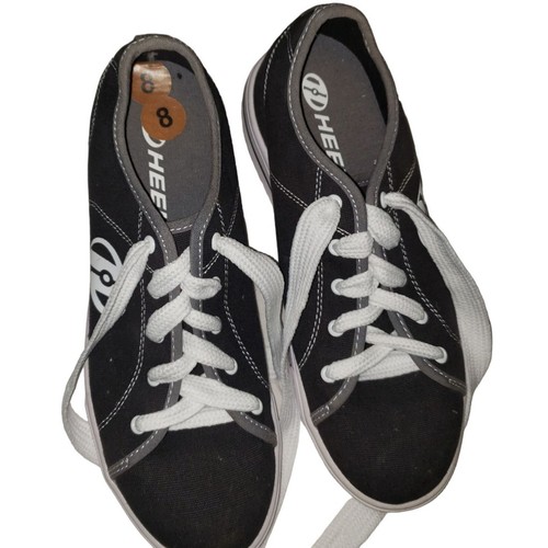 Heelys Mens Size 8 Sneakers Black White Canvas Roller Skate Wheels Low Top NWOT - Picture 5 of 14