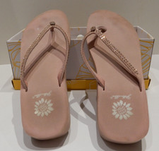 Yellow Box Jello Antique Rose Women's Embellished Flip Flop Sandals Size 6.5