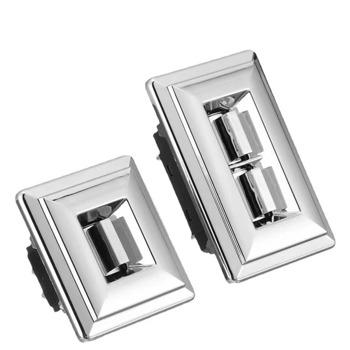 New Chrome Power Window Switch Pair Set of 2 for Chevy Chevrolet GMC Pontiac USA - Picture 3 of 14
