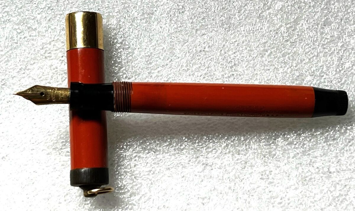 1925 Parker Lady Duofold in orange ring top fountain pen | eBay 1925 Parker Lady Duofold in orange ring top fountain pen | eBay