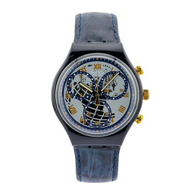 Swatch Chrono vintage 90er Timeless Zone Herrenuhr Chronograph mens watch SCN104