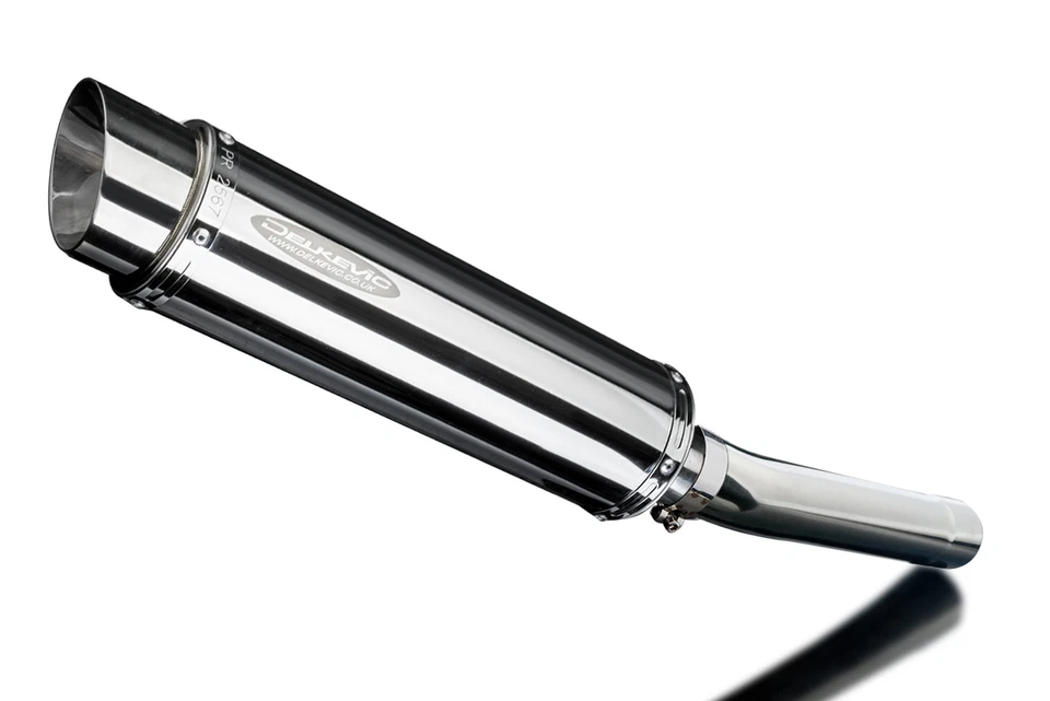 Kit silenciador de escape redondo de acero inoxidable Kawasaki ZX-9R Ninja 1994-1997 Slip On 14" Foto 2 de 4