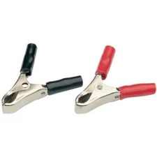 10 x CROCODILE ALIGATOR CLIPS 50mm RED BLACK INSULATION 10 AMPS 5 pairs 2 inch