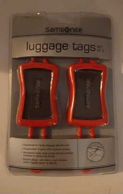 Samsonite Luggage briefcase travel 2 Pack Vinyl ID Tag.     A-62