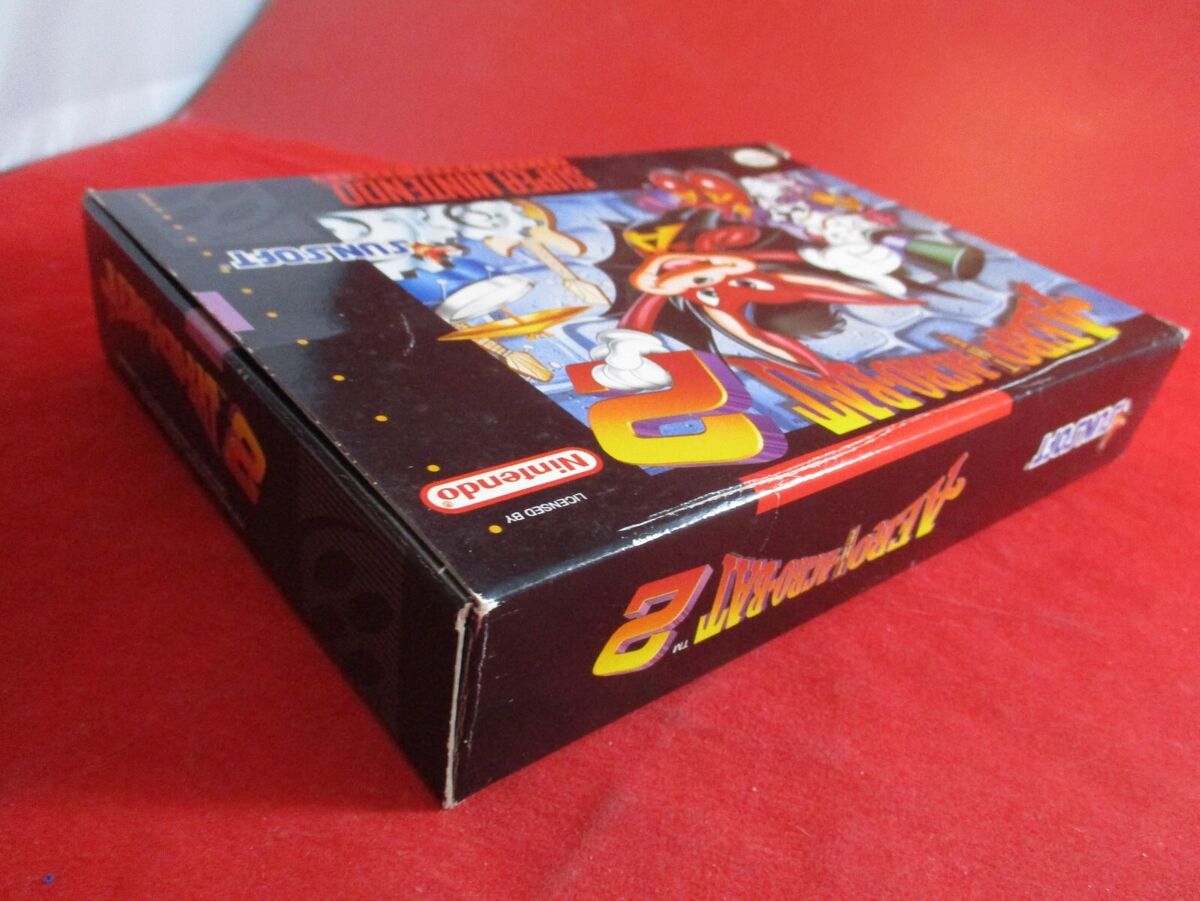 Aero the Acrobat 2 (Super Nintendo SNES) COMPLETE w/ Box Aero the Acrobat 2 (Super Nintendo SNES) COMPLETE w/ Box