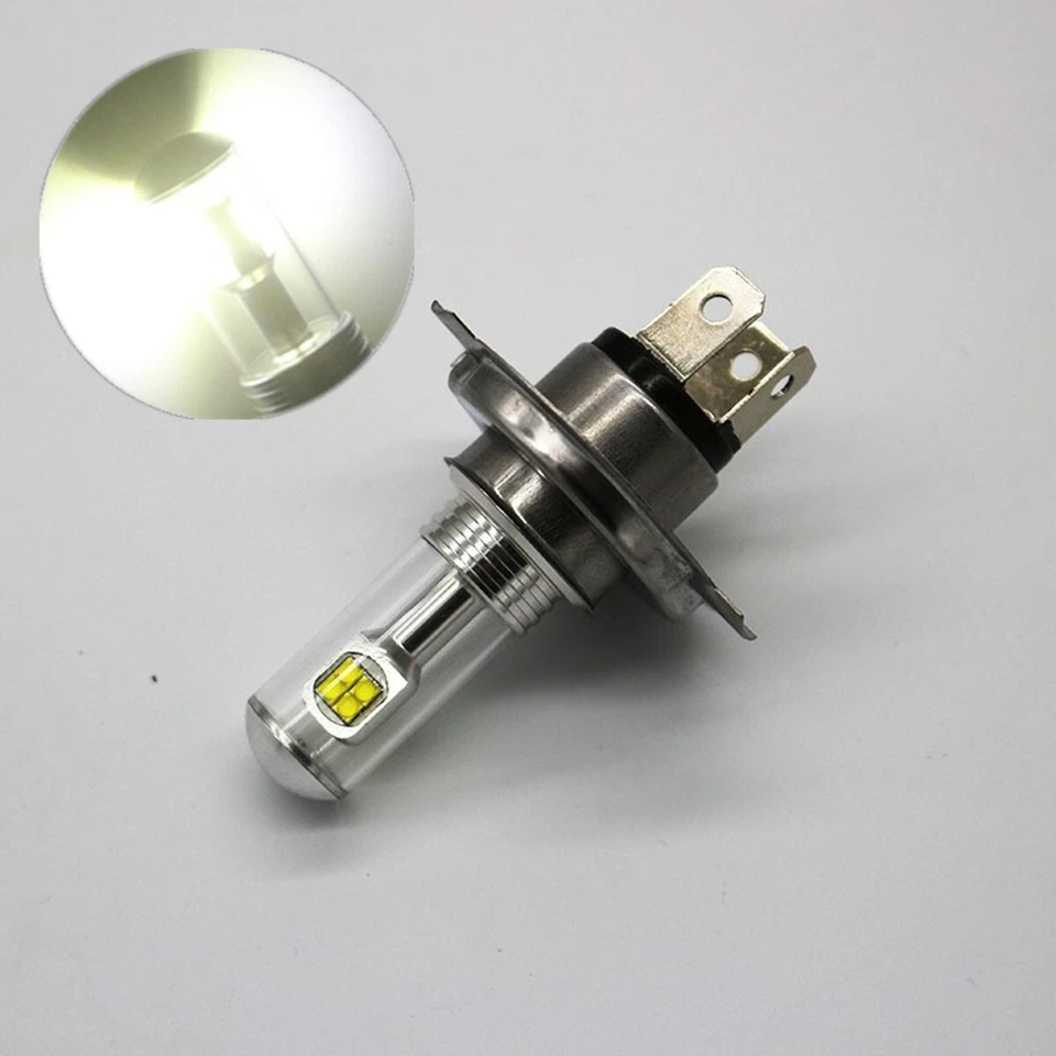 Motorcycle Light Front Lamp Bulb Headlight Bright High Low Beam Aluminum Alloy - Image 2 of 4