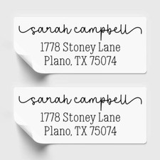 Modern Script Return Address Labels - Custom Address Stickers - Set of 30