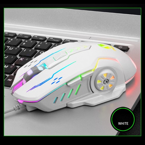 V7 USB Wired Gaming Glowing Mouse 3600dpi 6 Buttons Backlit E-sports Mouse - Picture 10 of 22