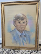 Sandra Samuel 1925 Realist Pastel Painting Portrait Gentleman