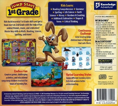 Jumpstart K 1st Reading Spelling Animal PC Windows Software Lot 5 Titles Age 4-7 - Afbeelding 4 van 6