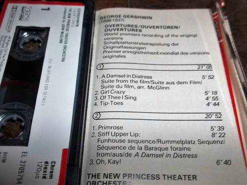 1987 CASSETTE -GERSHWIN OVERTURES- EL2705754-VG. CON - Picture 2 of 2