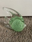 Vintage Glass Green/Clear Fish Figurine — photo 2