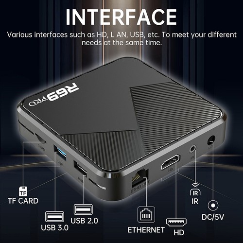 R69PRO Android 14 Smart TV Box Octa-Core 8K HD Video Fast Streaming Media PlayzP