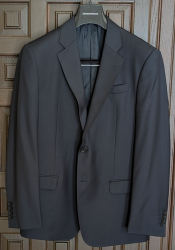 GIACCA tuta EMPORIO ARMANI G Line Trim Fit lana, tinta unita blu navy, 40 R (50 EU) nuova senza etichette - Foto 2 di 12