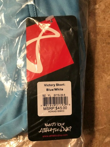 T125 Athletic DNA Victory Skort NEW Size Youth Large Color Blue and White - Picture 2 of 2