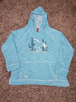 Cowgirl Hardware Cactus Slub Hoody Sz L 10-12