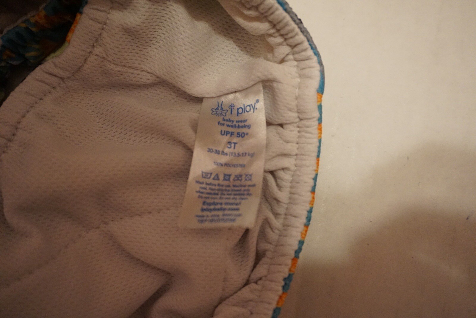 I Play Iplay Boy Safari Swim Diaper 3T UPF 50 30-38 Lbs With Snaps