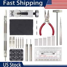 110pcs Watch Repair Tool Kit For Watch Band Link Remove Watch Repair Tool Kit US